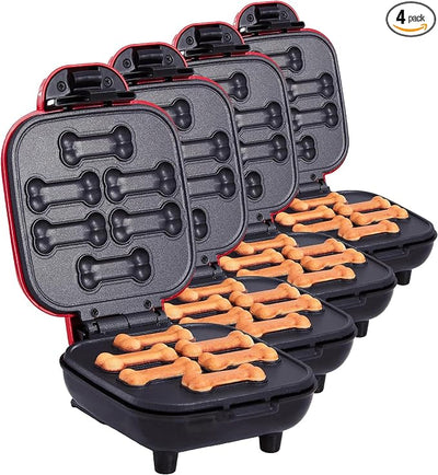 DASH Mini Dog Treat Maker, Small, Red (Pack of 4)