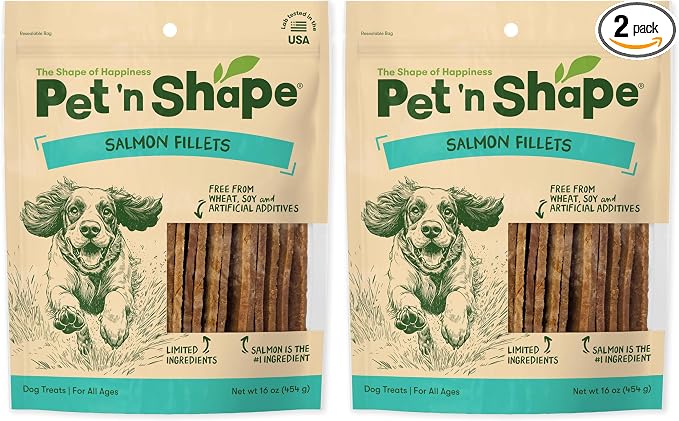 Pet 'n Shape Salmon Fillets, 16 oz - Healthy, Protein Rich Treats for Dogs (Pack of 2)