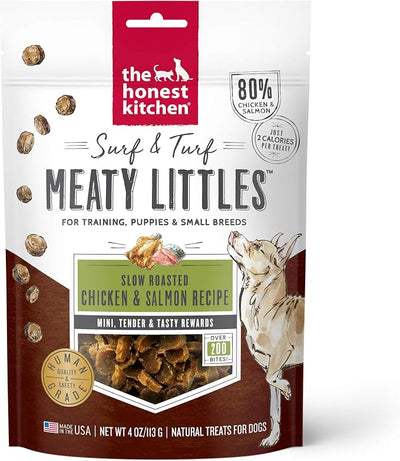 The Honest Kitchen Surf & Turf Meaty Littles: Chicken & Salmon Recipe, 4 oz Bag
