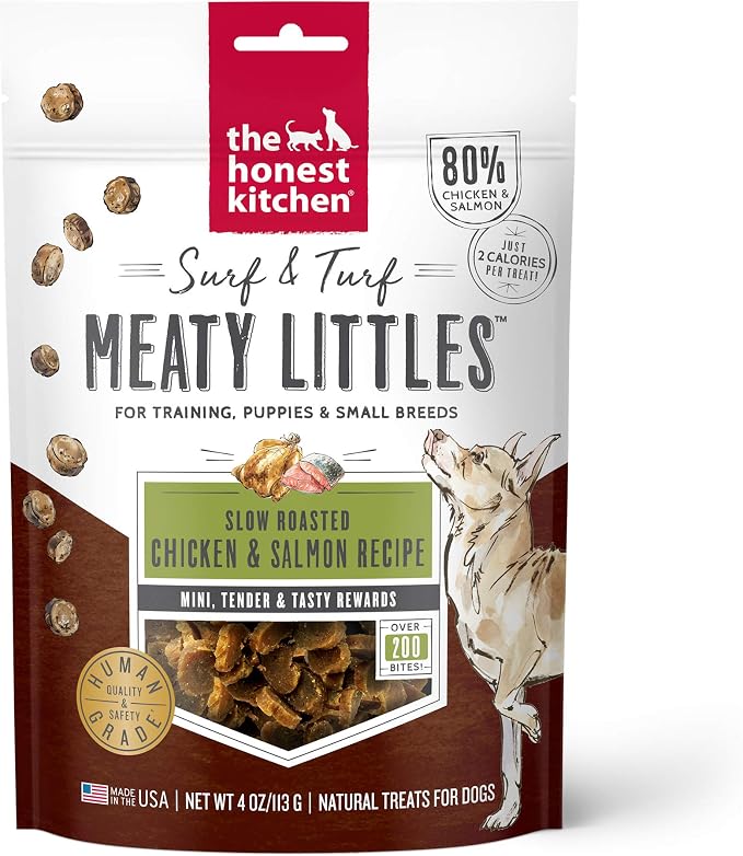 Surf & Turf Meaty Littles: Chicken & Salmon Recipe, 4 oz Bag