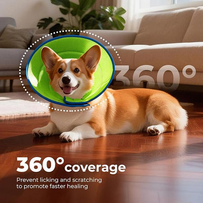 Dog Cone Collar Soft Cone for Dogs Dirt-Resistant and Washable Soft Dog Elizabethan Collars for Small Large Medium Dogs After Surgery Recovery CollarsM(Neck: 11.8-13.8")