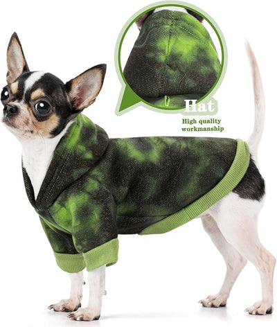Vibrant Dog Hoodie with Convenient Leash Hole – Stylish and Cozy Sweatshirt for Small, Medium, and Large Dogs, Perfect for Walks, Casual Outings, and Everyday Comfort.Green L