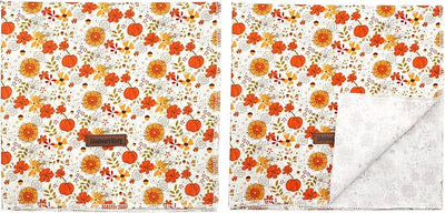 Lionheart glory Pumpkin Dog Bandana - 1 Pack Washable Soft Dog Scarf, Square Adjustable Girl or Boy Scarf for Medium-Large Dogs