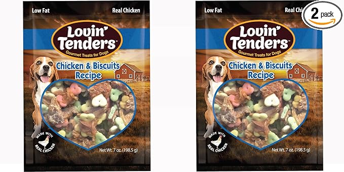 Lovin Tenders Chicken & Biscuits Recipe Dog Treats (2 Pack - 7 oz per Pack)