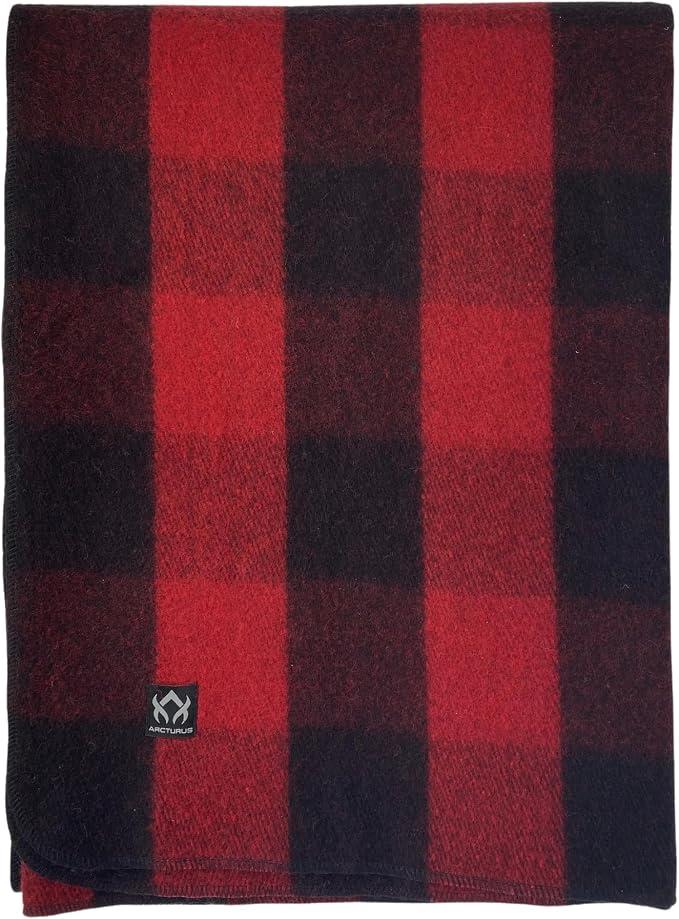 Arcturus Military Wool Blanket - Warm, Thick, Washable - Great for Outdoors, Camping, Stadium Blanket, Picnics, Travel - Car & Bushcraft Survival Kits