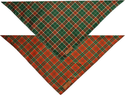 Realeaf Christmas Dog Bandanas 2 Packs, Reversible Red Green Plaid Dog Scarf, Xmas Pet Bandana for Boy and Girl, Premium Durable Fabric, Holiday Check Bandana for Small and Medium Dogs Pets (Small)