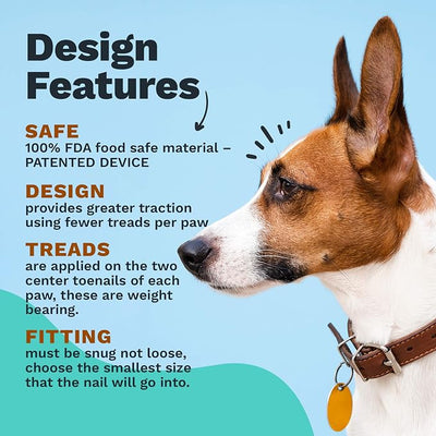 TAKTIKAL Dr. McHenry's Dog Toe Treads, Set of 24, Adhesive, Cleaning Brush, Increased Traction, Dog Mobility Support, X-Large Kit- Weight: 60-150 lbs. Net Weight 1.6 oz. | w/Adhesive & Cleaning Brush, Increased Traction & Stability on Slippery Floors, ...