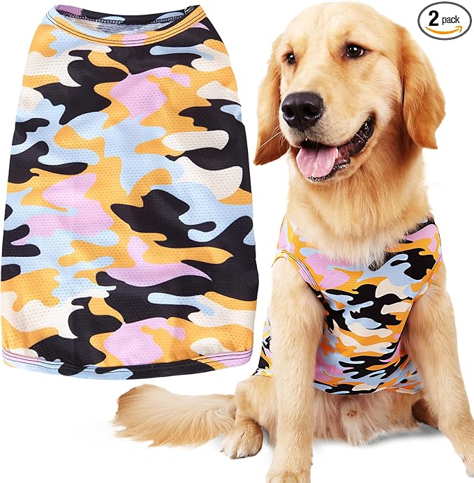 Dog Cooling Shirts, Extra Small Dog Shirts, Dog Clothes for Boy Girl Dogs, Dogs Cooling T-Shirts for Yorkie, Chihuahua, Dog Summer Shirts, Dog UV Shirt, Dog UV Shirt, XS, 2 Pcs
