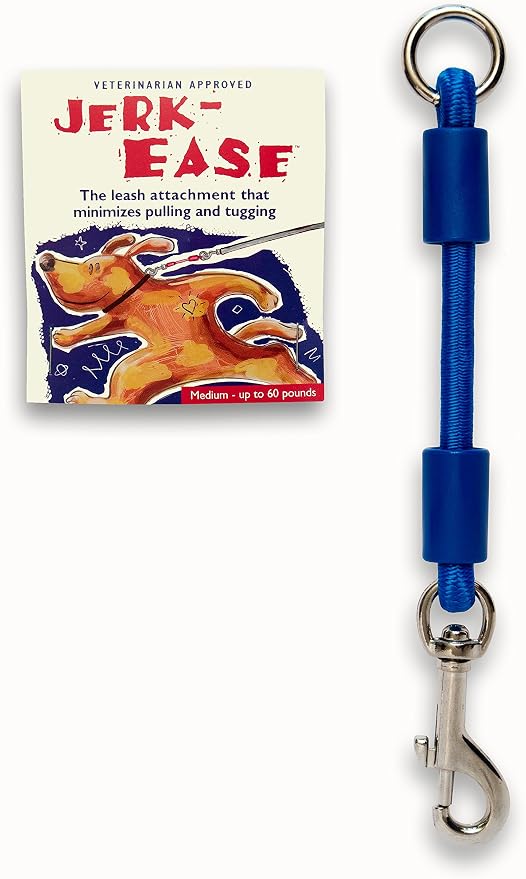 BUNGEE DOG LEASH EXTENSION – Patented Shock Absorber Attachment Protects You and Your Dogs – Works with ANY Leash & Collar or Harness – a MUST for Retractable Leashes – PICK SIZE/COLOR BELOW