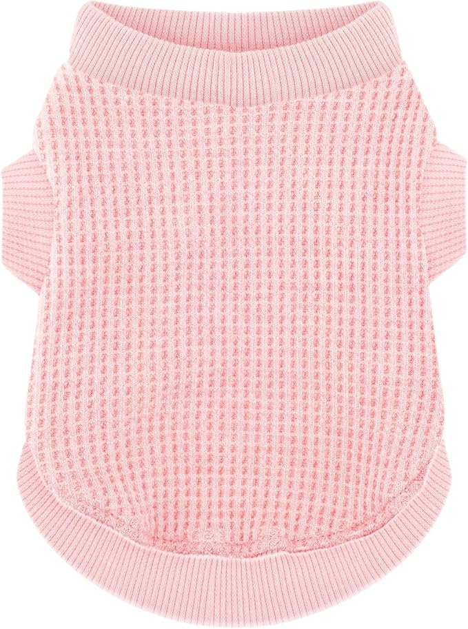 Cozy and Functional Dog Shirts for Small Puppies: Stretchable Pink Attire with Easy-On Design, Ideal for Chihuahuas and Yorkies - Enhance Comfort and Playfulness on Chill Days XX-Small