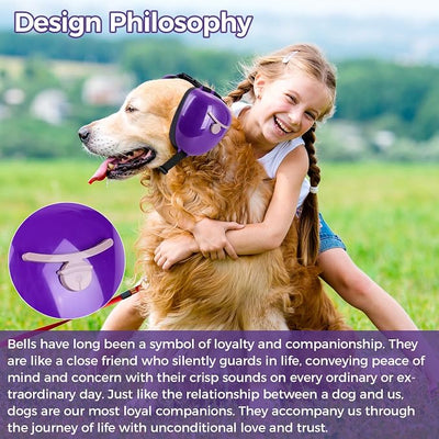 New Dog Ear Muffs for Noise Protection - 30dB NRR Dog Headphones, Noise Cancelling Hearing Protection Against Thunder/Fireworks/Vacuums, Upgraded Design with Bell Accent (Purple, X-Large)
