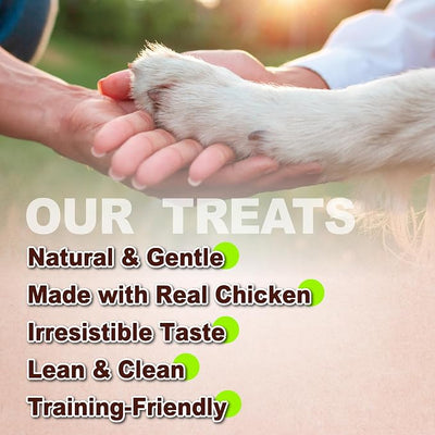 Afreschi Chicken Dog Treats, All Natural, Healthy & Easily Digestible, Grain-Free Puppy Chews, Low-Fat, Human Grade Training & Rewards Dog Snacks, Chicken Sticks, 24 oz Pack