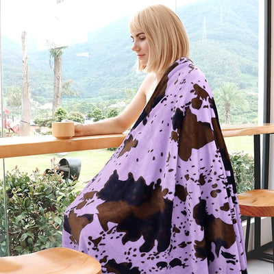 Purple Throw Blankets for Couch, Purple Gifts for Birthday Mother's Day Graduation, Soft Warm Lavender Fleece Throw Blanket for Women Teen Girls, All Season Home Room Decor, 50x60 Inches
