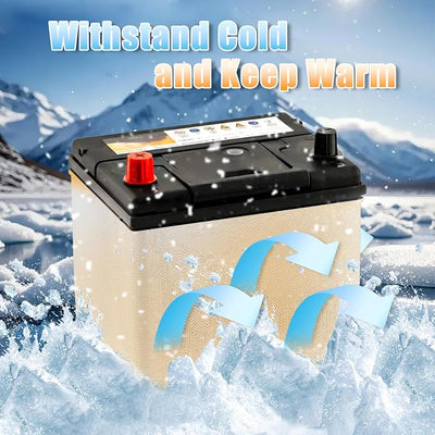 Battery Insulation Kit, Car Battery Insulation Blanket ,Car Battery Wrap for Cold Weather, ‌Preserve Against Radiant Heat, Acid Neutralization, and Easy Installation, 40"x7" (Thickness 5mm, 1)