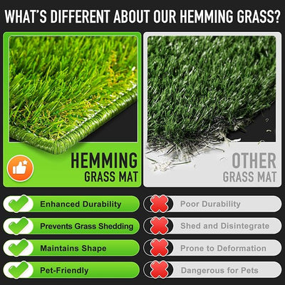 Hompet Artificial Dog Grass Pad for Dogs, 51"x28", Easy to Clean with Drainage Holes