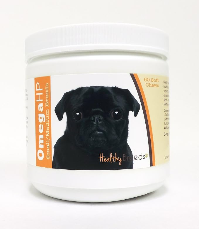 Pug Omega HP Fatty Acid Skin and Coat Support Soft Chews 60 Count