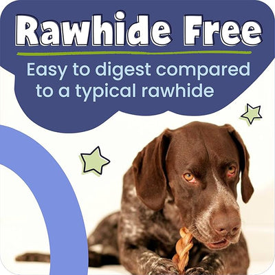 Pawstruck All-Natural 4" Bully Stick Rings for Dogs - Rawhide-Free, 100% Beef, Single Ingredient Dental Chew Bones - Fully Digestible, Low Odor - Bulk 25 Pack - Packaging May Vary