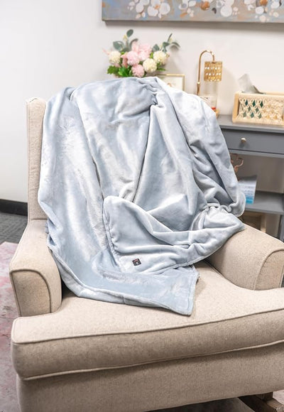 Battery Powered Portable Heated Blanket – Extra Large, Up to 120°F Heat, with Rechargeable Battery, for Outdoor, Sports, Camping, Travel & Cold Weather, 52” x 64”