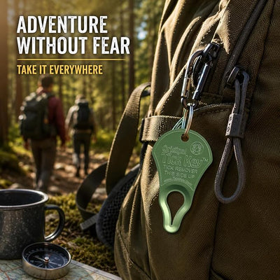 The Original Tick Key - Tick Detaching Device - Portable, Safe and Highly Effective Tick Detaching Tool (Light Green)