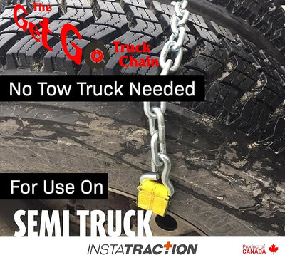 Offroad Snow Chains Alternative Traction Device For Semis & Large Trucks Easy Setup With Durable Strap & Chain Design A Perfect Truckers Gift & Long Haul Emergency Kit Addition 4 Piece Set