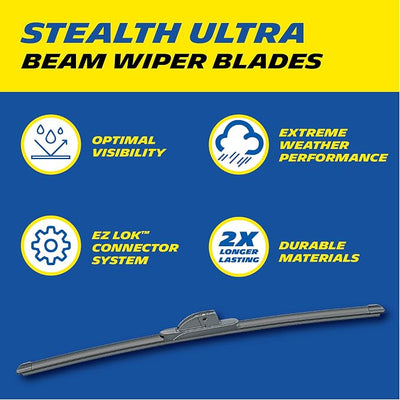 Michelin 19-2219SUBA Stealth Ultra Twin Pack 22 &19 inch Wiper Blade Fits Select Ford, Chevrolet, Toyota, Cadillac, Subaru, Saturn, GMC, Mazda, Jaguar, Dodge, Model Years (2 Pack)