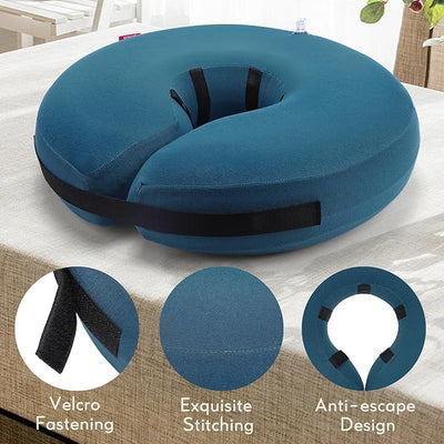 MIDOG Inflatable Dog Cone, Soft Donut Recovery Collar Alternative After Surgery to Help Prevent Licking, Comfy E Collar with Neck Pillow Design, Blue, L