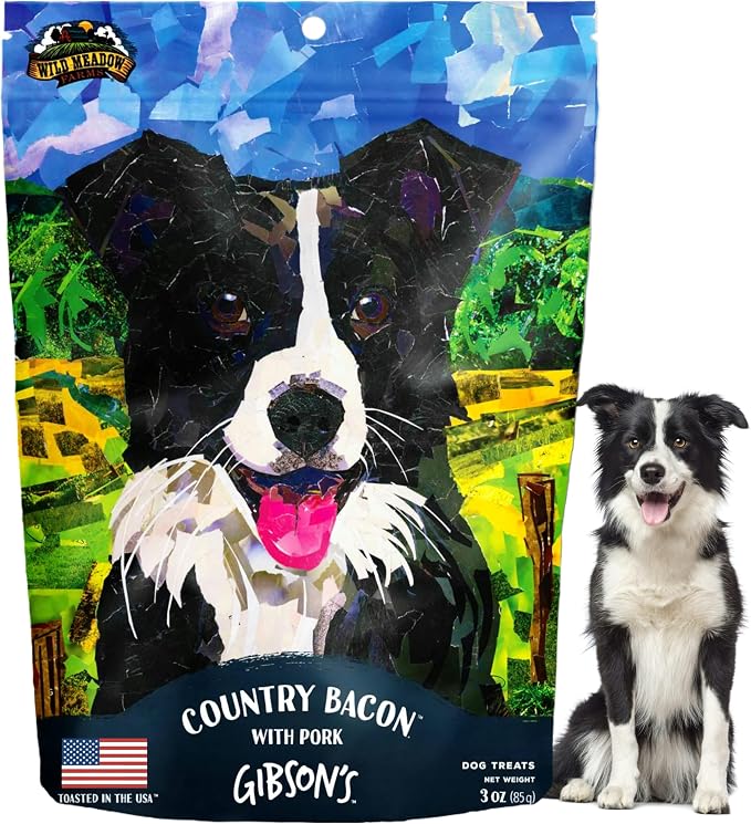 Gibson's Country Bacon with Pork, Soft Jerky Dog Treats, Crafted with Real Meat, Aromatic, and Grain-Free for Training and Rewarding Dogs of All Breeds and Ages - 3 Ounce Pouch
