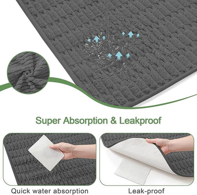 Washable Pee Pads for Dogs, 2 Pack Reusable Puppy Pads Dog Pads, Non-Slip Dog Pee Pads, Leakproof Pet Pee Pads Wee Wee Pads for Dogs. (Dark Grey, 30"x34"(Pack of 2))