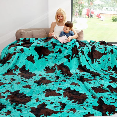 Queen Size Blankets for Bed - Teal Blue Soft Queen Fleece Throw Blanket Full Size Turquosie Fuzzy Cozy Bedding for Bed Couch All Seasons Bedroom Home Decor 90"x90"