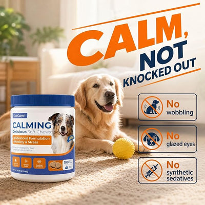 Calming Chews for Dogs — Melatonin Dog Calming Treats Trial Pack — Anxiety, Sleep Aid & Thunderstorm Relief — Non-Drowsy Natural Soft Chews, Chicken Flavor, 15 Count