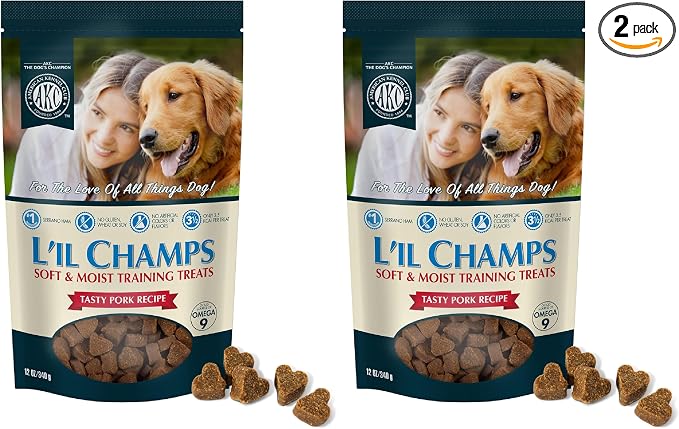 Pet Brands Lil Champs Soft & Moist Training Treats, Pork Flavor, All Breed Sizes, 12 Ounces (Pack of 2)