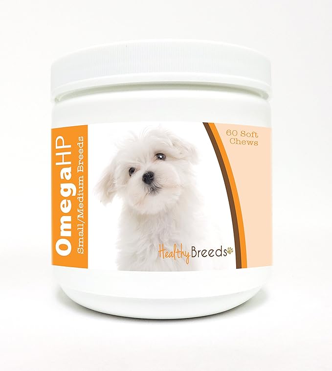 Maltese Omega HP Fatty Acid Skin and Coat Support Soft Chews 60 Count