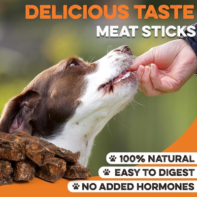 BRUTUS & BARNABY Dehydrated Lung Dog Treats & Cat Treats - 28oz USA Beef & Turkey Organ Meat Sticks - High Protein, Grain Free, Natural Training Treats for Dogs & Cats - Value Size