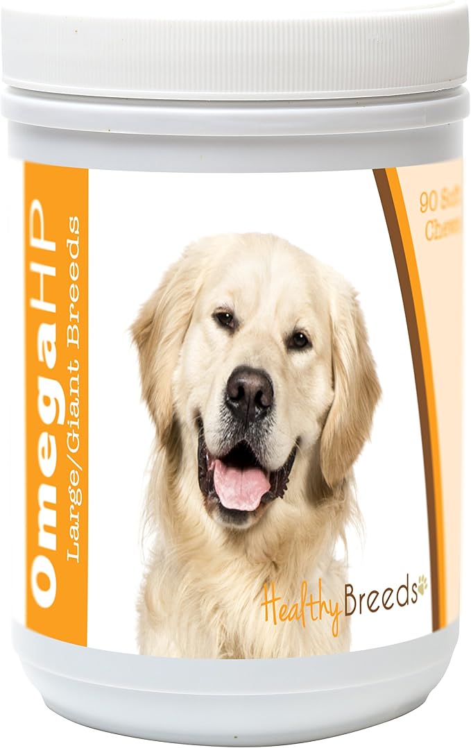 Golden Retriever Omega HP Fatty Acid Skin and Coat Support Soft Chews 90 Count