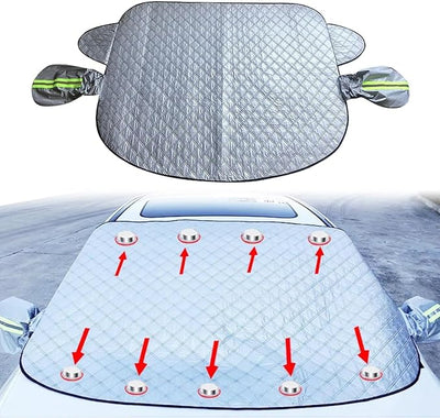 Car Windshield Snow Cover for Ford F-350 Super Duty F-450 Super Duty, Winter Magnetic Windshield Snow Ice Cover Frost Shield Window Cover Windproof Rain Sun Frost Exterior Accessories