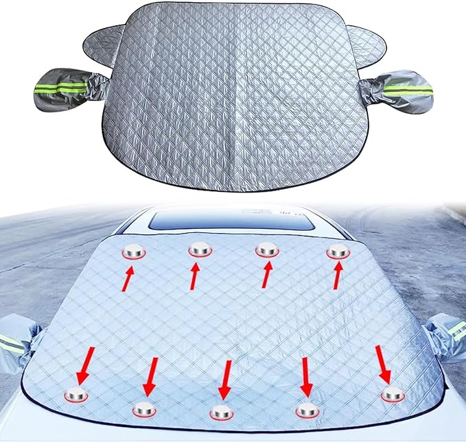 Car Windshield Snow Cover for Acura RDX 2019-2024, Winter Magnetic Windshield Snow Ice Cover Frost Shield Window Cover Windproof Rain Sun Frost Exterior Accessories,B/157 * 126cm