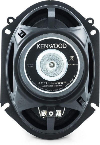 Kenwood KFC-C6866R Road Series Car Speakers (Pair) - 6"x8" 2-Way Car Coaxial Speakers, 250W, 4-Ohm Impedance, Cloth Woofer & Balanced Dome Tweeter, Heavy Duty Magnet Design