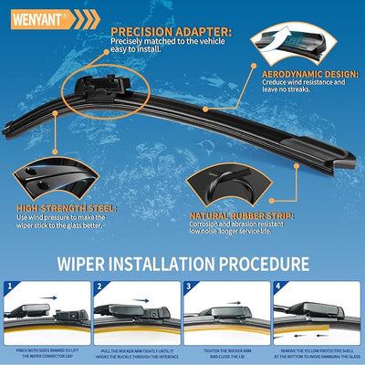26"/18" Windshield Wipers Compatible with Subaru Outback 2020-2022 Legacy 2020-2023 Front Wiper Blades for My Car Original Equipment Automotive Replacement (Set of 2)