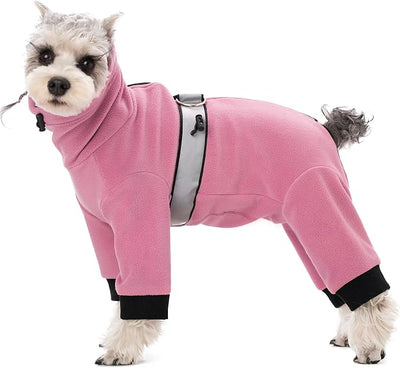 Polar Fleece Coats for Small Dogs, Four-Legged Warm Pajamas Bodysuit, Winter Jacket Sweater Vest for Small Medium Dogs
