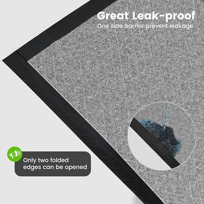 Charcoal Puppy Pads 27.6x33.5 Inches Extra Large Dog Pee Pads Odor-Control & Leak-Proof Disposable Pet Training Black New Edge-Wrapping Thicken Potty Pad for Dogs, Cats, Rabbits (30 Pieces)