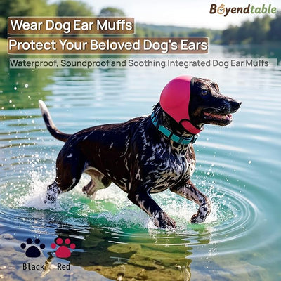 Dog Ear Muffs Noise Protection Doggie Hush Covers Cancelling Headphones,for Dogs Anxiety Bath Swimming (Grey, S)