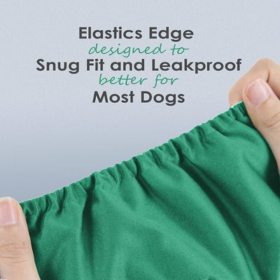 Wegreeco Washable Dog Diapers - Washable Male Dog Belly Wrap- Pack of 3 - (Blue,Green,Purple,Large)