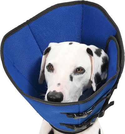 Avont 2026 Upgraded Dog Recovery Collar, Breathable Mesh Elizabethan Collar – Soft Dog Cone Alternative After Surgery to Stop Licking, Foldable/Adjustable/Secure-Fit for Medium Large Dogs, Blue (M