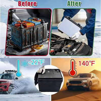 Car Battery Insulation Blanket Adhesive Vehicle Accessories | Car Battery Fireproof Blanket for Drivers Trucks SUVs RVs Sedans Fleet Managers Garage Overnight Parking Daily Commute Road