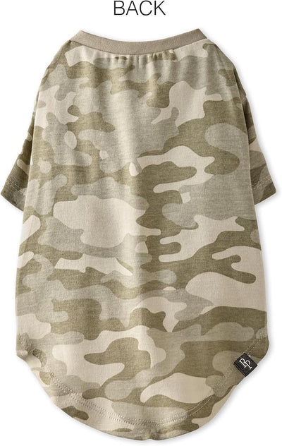 Pet Passion Toby II - The Perfect Tee, 3 Pack Short Sleeve Pet T-Shirt 100% Organic Cotton Tees Clothes for Small, Medium, Large Dogs, Sage Camo, Medium (20-45 lbs)