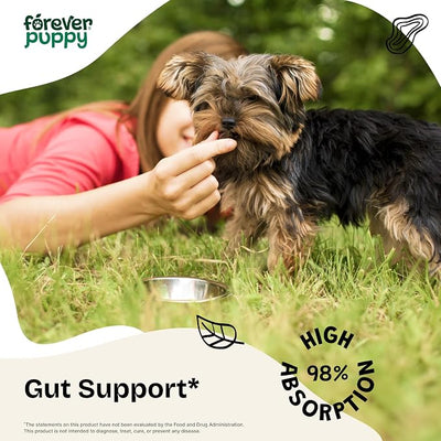 Forever Puppy Slippery Elm Tincture for Dogs, 2 fl oz | Digestive & Gut Support, Slippery Elm Bark Drops, Soluble Fiber, All Breeds & Sizes, Liquid Vitamins and Supplements