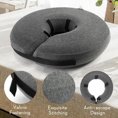 MIDOG Inflatable Dog Cone, Soft Donut Recovery Collar Alternative After Surgery to Help Prevent Licking, Comfy E Collar with Neck Pillow Design, Grey, S