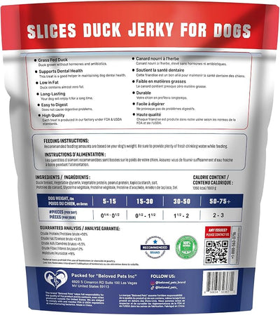 Dog Treats Duck Jerky 1.5 LB – Dog Food & High Protein Chews for Large, Medium & Small Breeds – Natural Healthy Training Strips & Snacks – Human Grade Real Meat – Grain Free, Rawhide Free, Bulk Pack