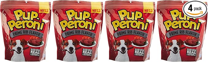 Pup-Peroni Original Prime Rib Flavor Dog Snacks, 22.5 Ounce Bag (Pack of 4)