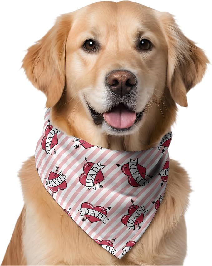 W Brings Bandana for Dogs | This Stunning Gorgeous Design Dog Bandana Scarf is Perfect Styling Accessory for Dogs Large, Medium & Small. One Size Fits All. (Medium - Large, DAD)